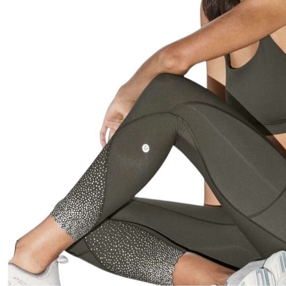 Lululemon Tight Stuff Tight II *25" Leggings Dark Olive Green Size 4 - Picture 2 of 12